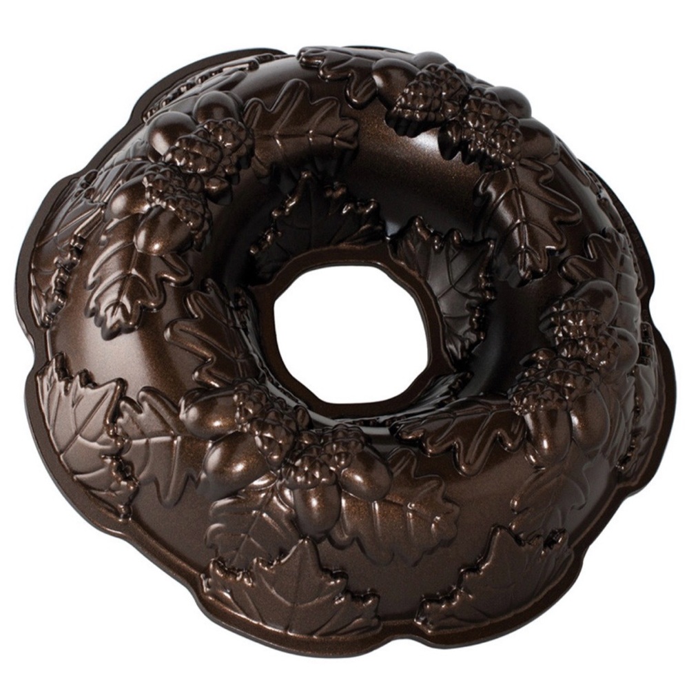 Nordic Ware Fall Harvest Autumn Wreath BUNDT Cake Bronze Cast Mold 10 cups 2.4L